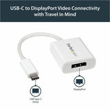 StarTech.com USB C to DisplayPort Adapter 4K 60Hz - USB Type-C to DP 1.4 Monitor Video Converter (DP Alt Mode) - TB3 Compatible - White