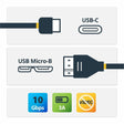 StarTech.com 0.5m USB C to Micro USB Cable - M/M - USB 3.1 Cable (10Gbps) - USB 3.1 Type C to Micro USB Type B Cable