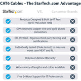 StarTech.com 125ft CAT6 Ethernet Cable - Black Snagless Gigabit - 100W PoE UTP 650MHz Category 6 Patch Cord UL Certified Wiring/TIA