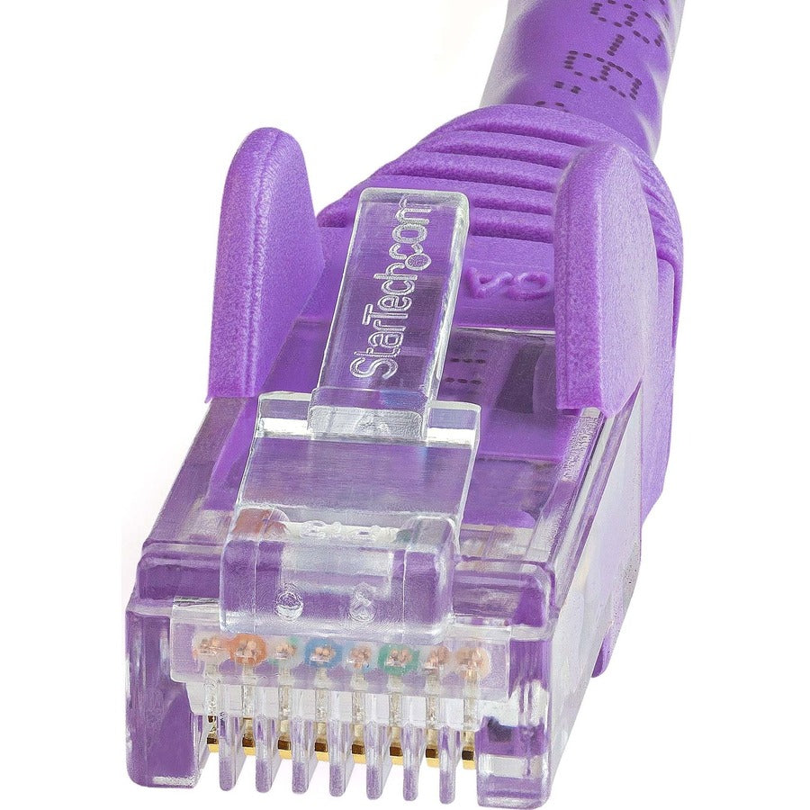 Câble Ethernet CAT6 StarTech.com de 30 cm (1 pi) - Violet - Gigabit sans accroc - 100 W PoE UTP 650 MHz - Cordon de raccordement catégorie 6 - Câblage certifié UL/TIA