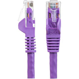 Câble Ethernet CAT6 StarTech.com de 30 cm (1 pi) - Violet - Gigabit sans accroc - 100 W PoE UTP 650 MHz - Cordon de raccordement catégorie 6 - Câblage certifié UL/TIA