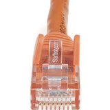 Câble Ethernet CAT6 StarTech.com de 1,5 m (1,5 m) - Orange - Gigabit sans accroc - 100 W PoE UTP 650 MHz - Cordon de raccordement catégorie 6 - Câblage certifié UL/TIA