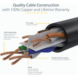 StarTech.com 9ft CAT6 Ethernet Cable - Blue Snagless Gigabit - 100W PoE UTP 650MHz Category 6 Patch Cord UL Certified Wiring/TIA