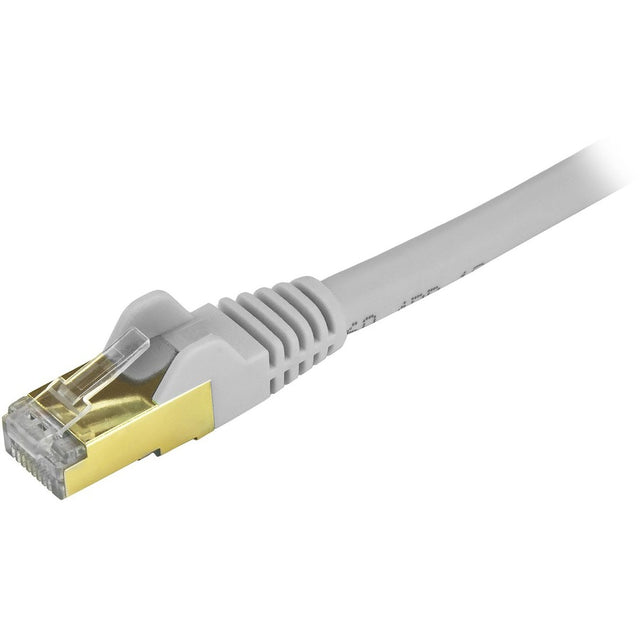 StarTech.com 30ft CAT6a Ethernet Cable - 10 Gigabit Category 6a Shielded Snagless 100W PoE Patch Cord - 10GbE Gray UL Certified Wiring/TIA