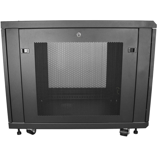 StarTech.com 4-Post 12U Server Rack Cabinet, 19" Data Rack Cabinet for Computer / IT Equipment, Home Network Rack, Half Height Server Rack