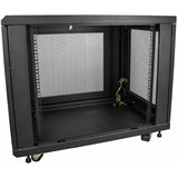 StarTech.com 4-Post 12U Server Rack Cabinet, 19" Data Rack Cabinet for Computer / IT Equipment, Home Network Rack, Half Height Server Rack