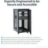 StarTech.com 4-Post 24U Server Rack Cabinet, 19" Data Rack Cabinet for Computer / IT Equipment, Home Network Rack, Half Height Server Rack

