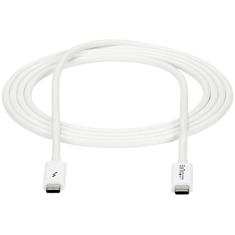 StarTech.com 6.6ft (2m) Thunderbolt 3 Cable, 20Gbps, 100W PD, 4K Video, Thunderbolt-Certified, Compatible w/ TB4/USB 3.2/DisplayPort