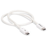 StarTech.com 1.6ft (50cm) Thunderbolt 3 Cable, 40Gbps, 100W PD, 4K/5K Video, Thunderbolt-Certified, Compatible w/ TB4/USB 3.2/DisplayPort