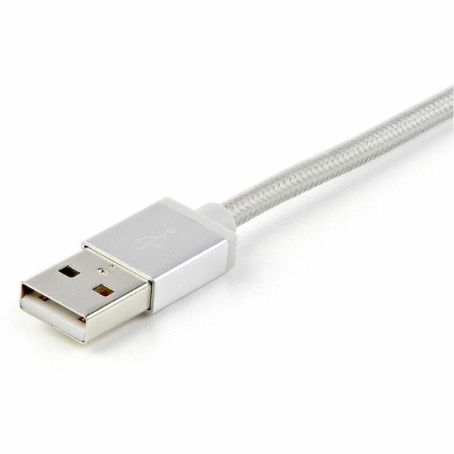 StarTech.com 1m USB Multi Charging Cable - Braided - Apple MFi Certified - USB 2.0 - Charge 1x device at a time - For USB-C or Lightning devices attach the corresponding connector of the cable to the Micro-USB connector and plug into your device - For Mic
