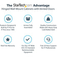 StarTech.com 18U 19" Wall Mount Network Cabinet - 16" Deep Hinged Locking Flexible IT Data Equipment Rack Vented Switch Enclosure w/Shelf