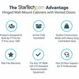 StarTech.com 26U 19" Wall Mount Network Cabinet - 16" Deep Hinged Locking Flexible IT Data Equipment Rack Vented Switch Enclosure w/Shelf