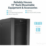 StarTech.com 4-Post 42U Server Rack Cabinet, 19" Data Rack Cabinet for Computer / IT Equipment mount, Rack Server Cabinet with Casters