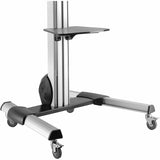 StarTech.com TV Cart - For 32" to 75" Displays - AV Cart - Height Adjustable - Lockable Wheels - Flat Screen TV Cart - Media Cart on Wheels