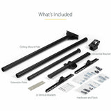 StarTech.com TV Ceiling Mount, Full-Motion Hanging Single Screen Vesa Mount