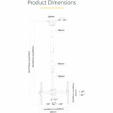 StarTech.com TV Ceiling Mount, Full-Motion Hanging Single Screen Vesa Mount