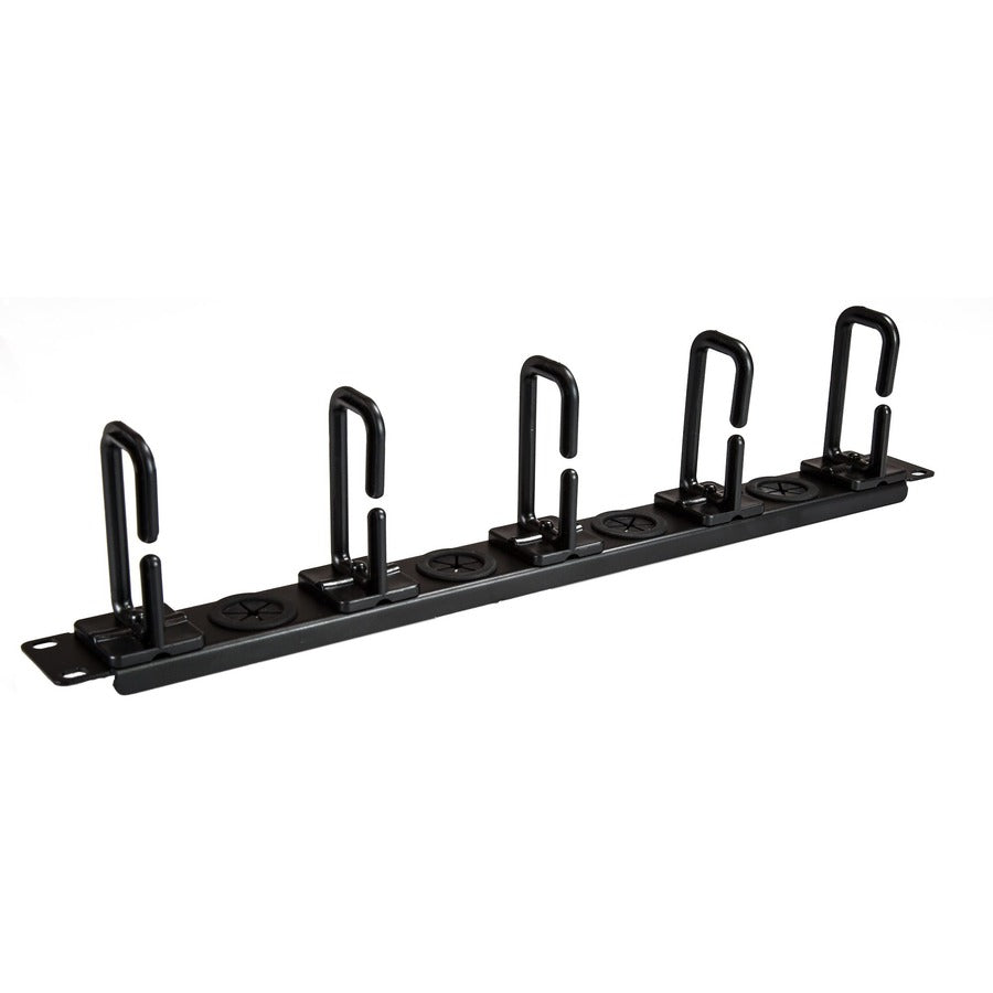 StarTech.com Organiseur de câbles 1U 48 cm (19 po) - Crochet anneau en D pour rack réseau/serveur - Panneau de câbles horizontal pour centre de données