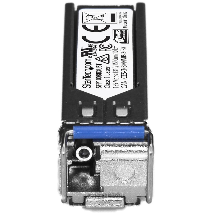 StarTech.com MSA Uncoded SFP Transceiver Module - 100BASE-BX - 100 Mb Ethernet BiDi Fiber (SMF)