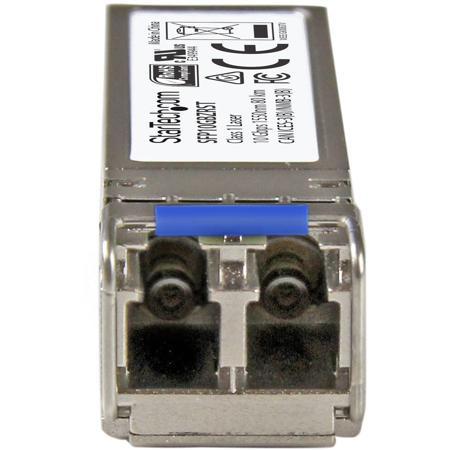 StarTech.com MSA Uncoded SFP+ Module - 10GBASE-ZR - 10GE Gigabit Ethernet SFP+ 10GbE Single Mode Fiber (SMF) Optic Transceiver - 80km DDM