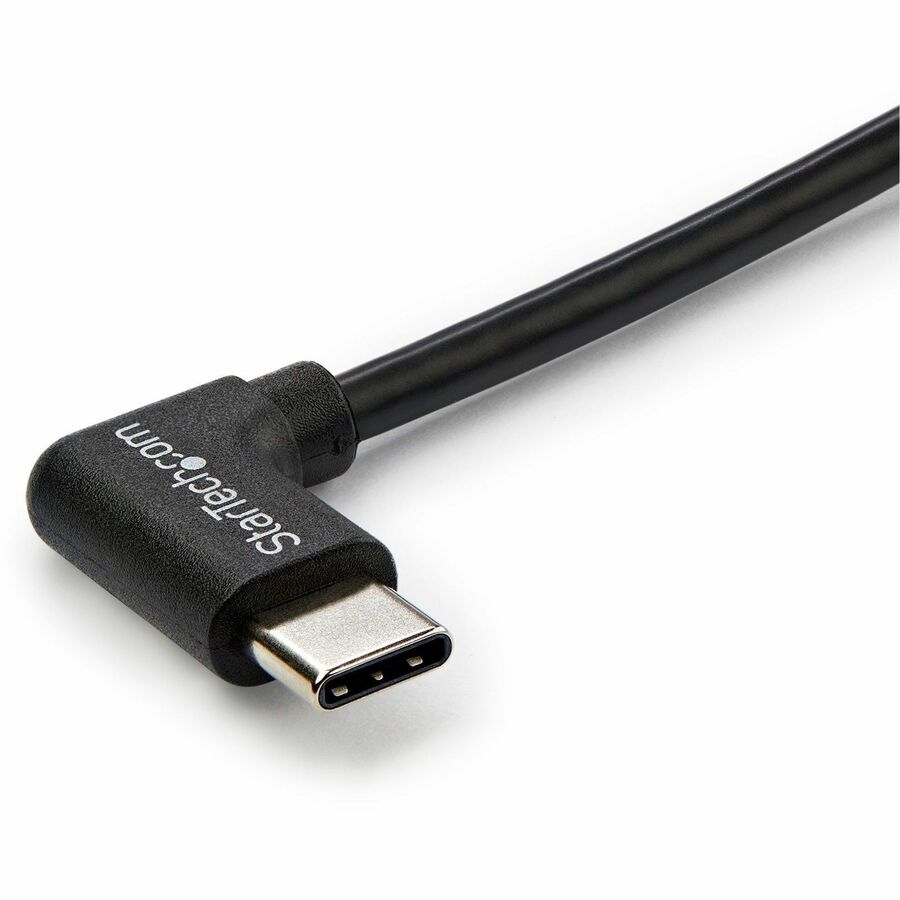 StarTech.com 1m 3 ft Right Angle USB-C Cable M/M - USB 2.0 - USB Type C Cable - 90 degree USB-C Cable - USB C to USB C Cable - USB-C Charge Cable
