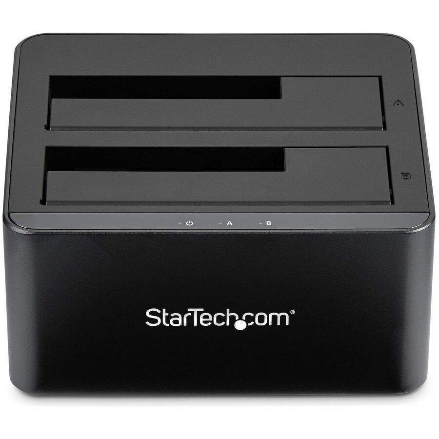 StarTech.com Dual-Bay USB 3.0 to SATA Hard Drive Docking Station, 2.5/3.5" SATA I/II/III, SSD/HDD Dock, USB Hard Drive Bays, Top-Loading