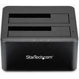 StarTech.com Dual-Bay USB 3.0 to SATA Hard Drive Docking Station, 2.5/3.5" SATA I/II/III, SSD/HDD Dock, USB Hard Drive Bays, Top-Loading