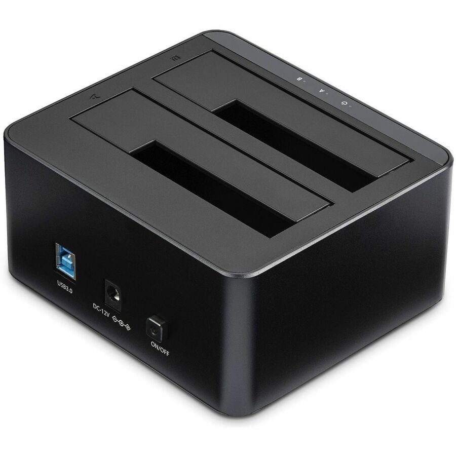 StarTech.com Dual-Bay USB 3.0 to SATA Hard Drive Docking Station, 2.5/3.5" SATA I/II/III, SSD/HDD Dock, USB Hard Drive Bays, Top-Loading