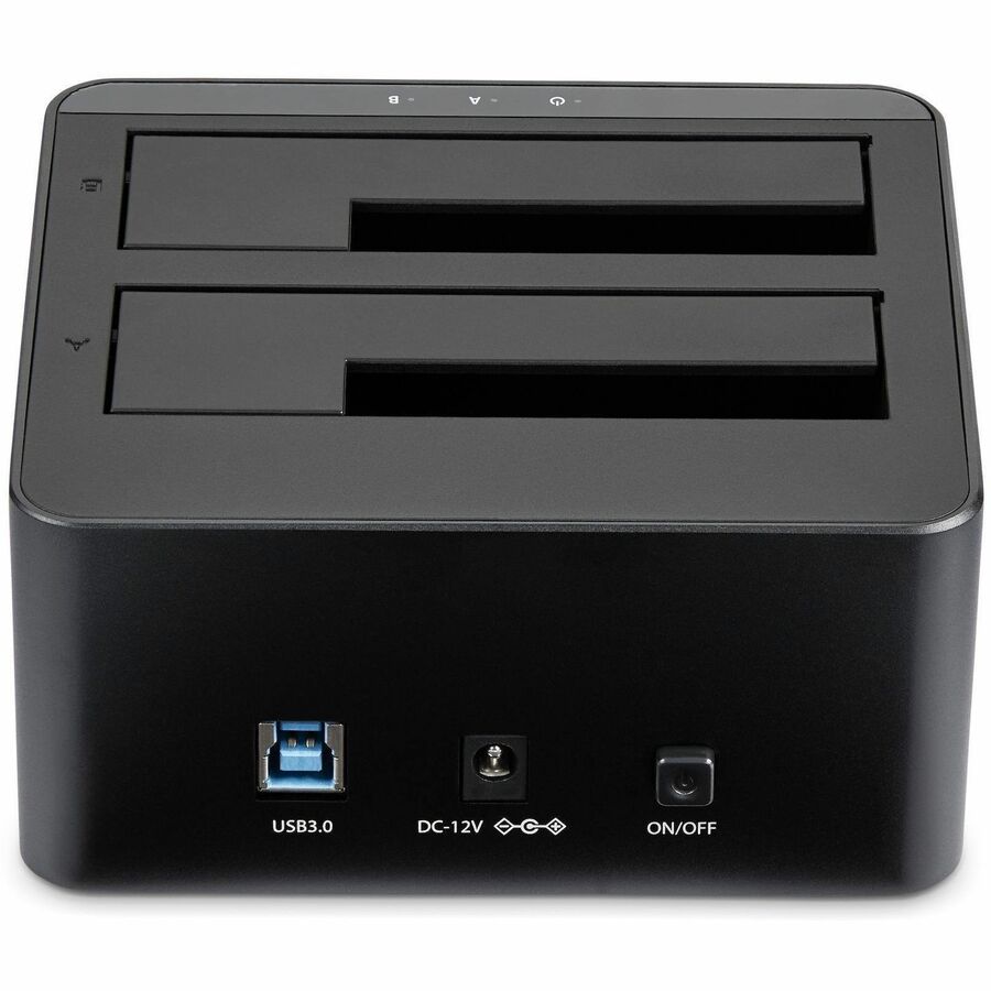 StarTech.com Dual-Bay USB 3.0 to SATA Hard Drive Docking Station, 2.5/3.5" SATA I/II/III, SSD/HDD Dock, USB Hard Drive Bays, Top-Loading