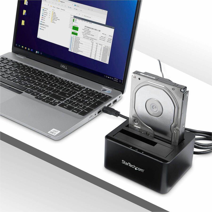 StarTech.com Dual-Bay USB 3.0 to SATA Hard Drive Docking Station, 2.5/3.5" SATA I/II/III, SSD/HDD Dock, USB Hard Drive Bays, Top-Loading