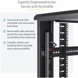 StarTech.com Baie serveur 42U à 4 montants, 48 cm (19 po) pour montage d'ordinateurs et d'équipements informatiques, avec roulettes