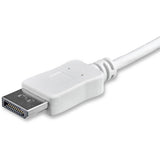 StarTech.com 3ft/1m USB C to DisplayPort 1.2 Cable 4K 60Hz - USB Type-C to DP Video Adapter Monitor Cable HBR2 - TB3 Compatible - White