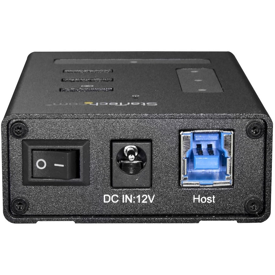 Hub USB 3.0 StarTech.com 4 ports - 1 port USB-C et 3 ports USB-A - Hub USB Type-A métallique montable - USB 3.1/3.2 Gen 1 5 Gbit/s - Auto-alimenté - BC 1.2