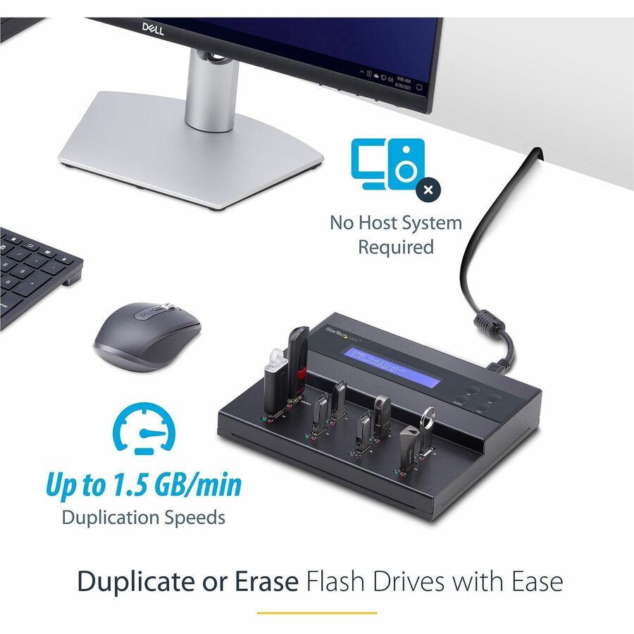 StarTech.com 1:7 Standalone USB Duplicator and Eraser - for USB Flash Drives - Flash Drive Duplicator - USB Copier - USB Thumb Drive Duplicator