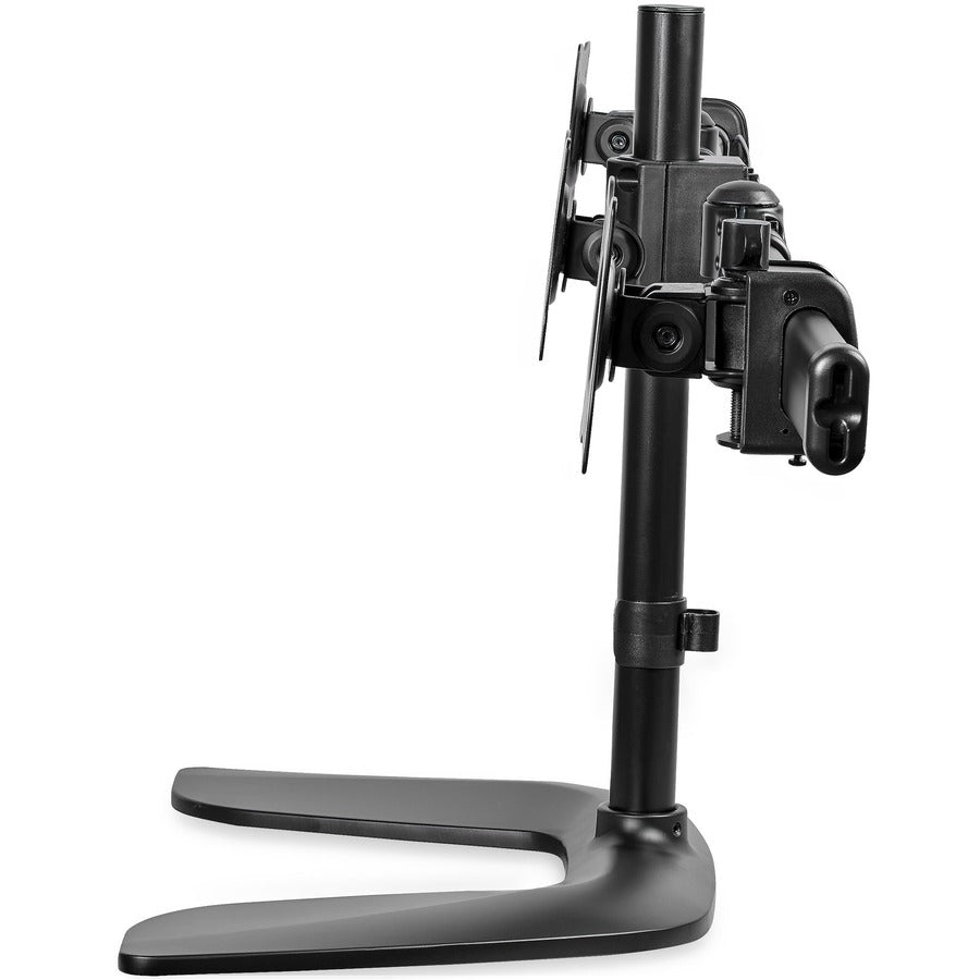 StarTech.com Triple Monitor Stand, Crossbar, Steel &amp; Aluminum, For VESA Mount Monitors up to 27"(17.6lb/8kg), Monitor Stand, 3 Monitor Arm