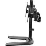 StarTech.com Triple Monitor Stand, Crossbar, Steel &amp; Aluminum, For VESA Mount Monitors up to 27"(17.6lb/8kg), Monitor Stand, 3 Monitor Arm