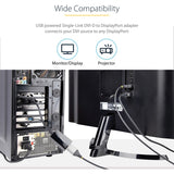 StarTech.com DVI to DisplayPort Adapter with USB Power - DVI-D to DP Video Adapter - DVI to DisplayPort Converter - 1920 x 1200