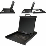 StarTech.com Rackmount KVM Console - 1U 19" LCD Monitor Single Port VGA KVM Server Rack Drawer includes Cables & Hardware - USB Support