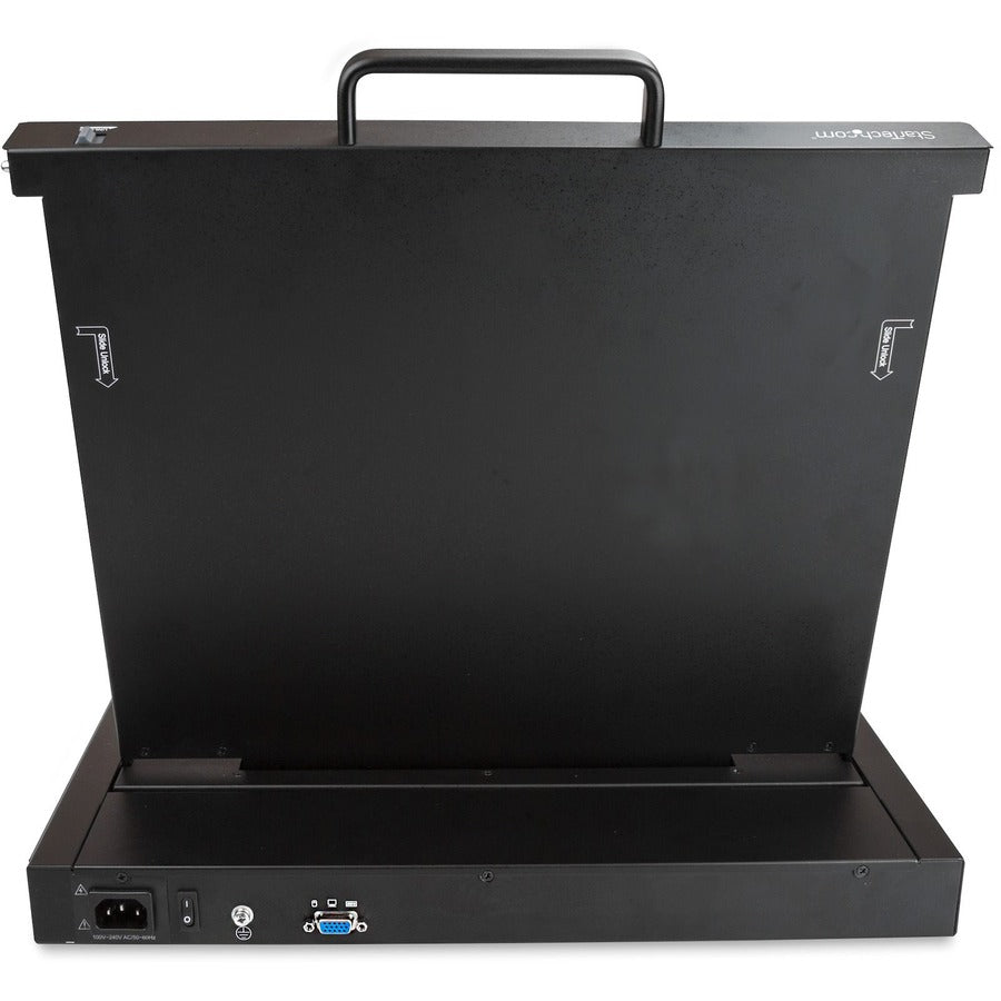 StarTech.com Rackmount KVM Console - 1U 17" LCD Monitor Single Port VGA KVM Server Rack Drawer includes Cables & Hardware - USB Support