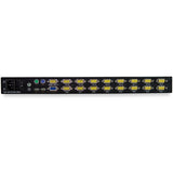 StarTech.com 16 Port Rackmount KVM Console w/ Cables - Integrated KVM Switch w/ 17" LCD - 1U LCD KVM Drawer 50000 MTBF - USB + VGA Support