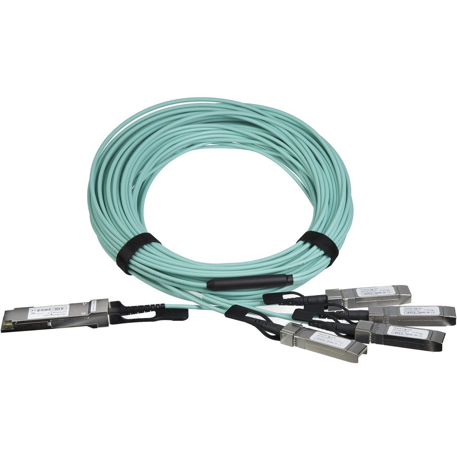 StarTech.com AOC Breakout Cable for Cisco QSFP-4X10G-AOC10M - 15m 40G 1x QSFP+ to 4x SFP+ AOC Cable 40GbE QSFP+ Active Optical Fiber 49ft