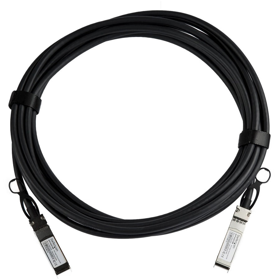 StarTech.com MSA Uncoded Compatible 5m 10G SFP+ to SFP+ Direct Attach Cable - 10 GbE SFP+ Copper DAC 10 Gbps Low Power Passive Twinax