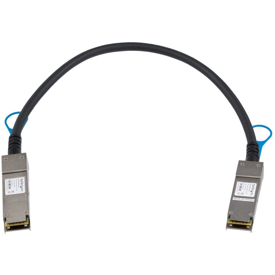 StarTech.com MSA Uncoded Compatible 0.5m 40G QSFP+ to QSFP+ Direct Attach Cable - 40 GbE QSFP+ Copper DAC 40 Gbps Low Power Passive Twinax