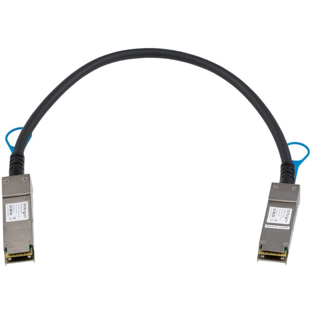 StarTech.com MSA Uncoded Compatible 0.5m 40G QSFP+ to QSFP+ Direct Attach Cable - 40 GbE QSFP+ Copper DAC 40 Gbps Low Power Passive Twinax
