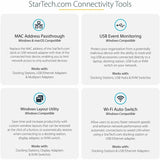 StarTech.com Thunderbolt 3 Dock - Dual Monitor 4K 60Hz TB3 Docking Station with DisplayPort - 85W Power Delivery, 6-Port USB 3.0, SD, GbE