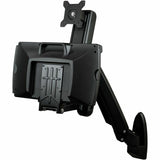 StarTech.com Wall Mount Workstation, Full Motion Standing Desk, Ergonomic Height Adjustable Monitor & Keyboard Tray Arm, For VESA Display
