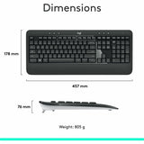 Logitech MK540 Advanced Wireless Keyboard and Mouse Combo for Windows, 2.4 GHz Unifying USB-Receiver, Multimedia Hotkeys, 3-Year Battery Life, for PC, Laptop
