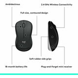 Logitech MK540 Advanced Wireless Keyboard and Mouse Combo for Windows, 2.4 GHz Unifying USB-Receiver, Multimedia Hotkeys, 3-Year Battery Life, for PC, Laptop
