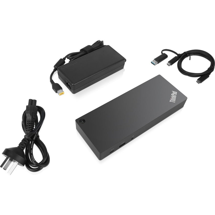 ThinkPad Hybrid USB-C with USB-A Dock - Black - USB; Gigabit Ethernet; Display P