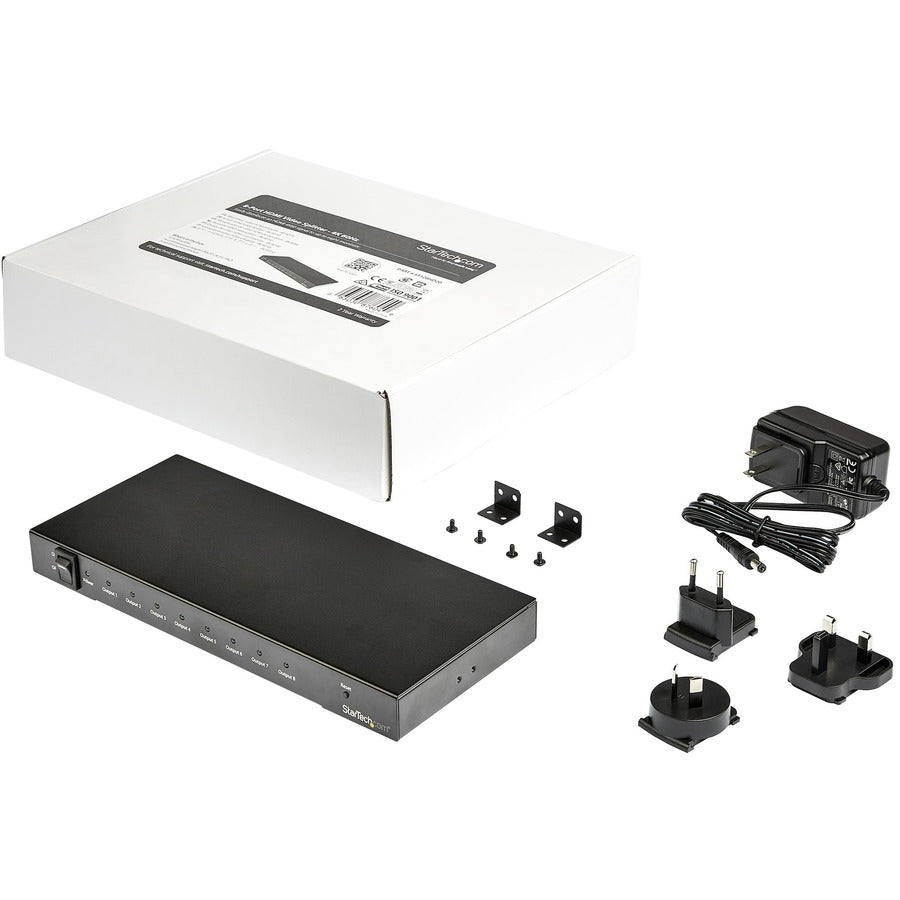 StarTech.com 8-Port 4K 60Hz HDMI Splitter - HDR Support - HDMI 2.0 Splitter - 7.1 Surround Sound Audio