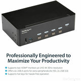 Commutateur KVM HDMI 4 ports StarTech.com - 4K 30 Hz - Double affichage